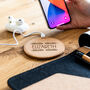 Personalised Botanical Cork Wireless Charger Pad, thumbnail 3 of 5