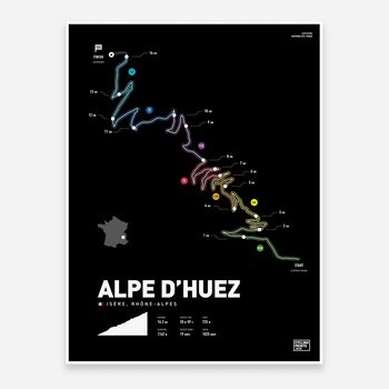 Alpe D'huez Road Cycling Art Print, 2 of 5
