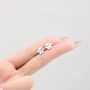 Sheep Face Stud Earrings In Sterling Silver, thumbnail 5 of 11