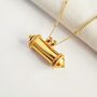 Gold Plated Prayer Protection Locket Necklace, thumbnail 1 of 5