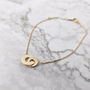 18k Gold Vermeil Plated Interlocking Rings Bracelet, thumbnail 2 of 4