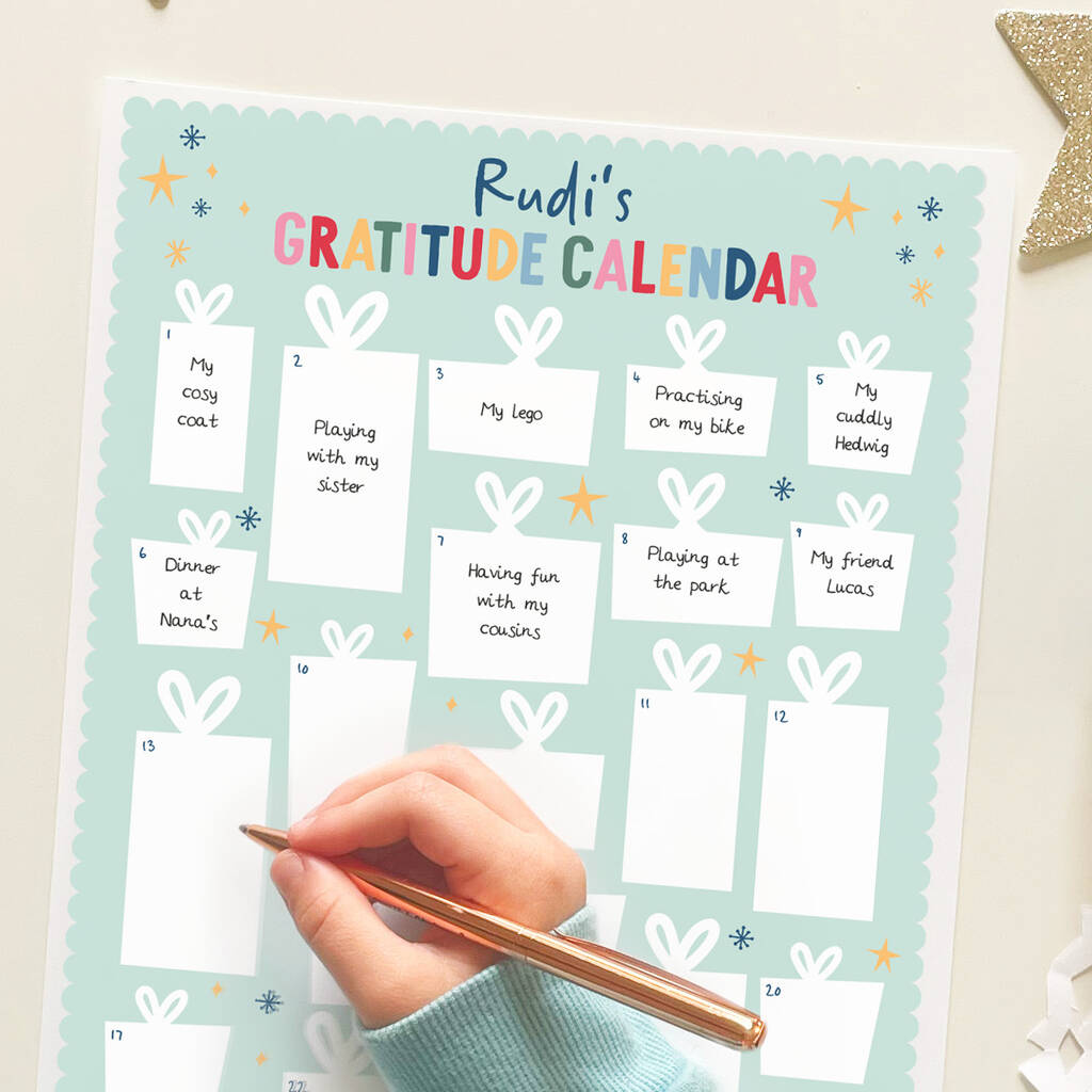 Personalised Christmas Gratitude Advent Calendar By Sarah Catherine