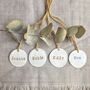 Five Personalised Botanical Place Setting Wedding Tags, thumbnail 2 of 9