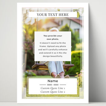 Gone But Never Forgotten Photo Print Personalised Memorial Gift, 2 of 5