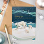 Foiled Polar Animals Christmas Cards Pack Of Eight, thumbnail 4 of 4