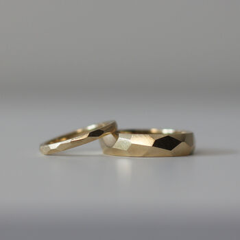 Geometric Faceted 9ct/18ct Gold Ring, 6 of 9
