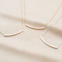 Curved Skinny Bar Message Personalised Necklace, thumbnail 4 of 10