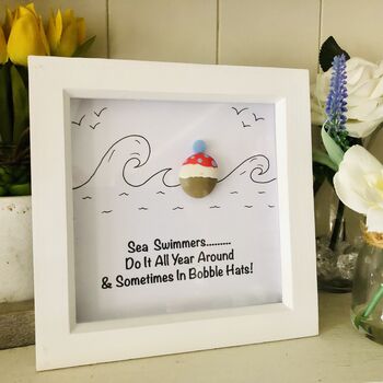 Personalised Sea Swimming Pebble Frame Mother's Day, 5 of 10