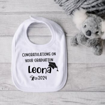 Congratulations On Your Graduation | Personalised Bibs, 3 of 7