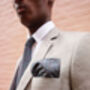 Mens Tonal Green/Blue Floral Cotton Pocket Square, thumbnail 3 of 9