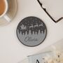 Personalised Santa Reindeer Sleigh Engraved Slate Coaster Christmas Gift, thumbnail 2 of 2