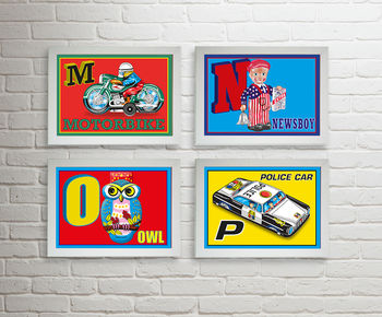 The Illustrated Alphabet Of Tin Toys Prints, 7 of 12