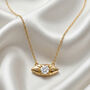 Gold Reversible Evil Eye Necklace, thumbnail 1 of 8