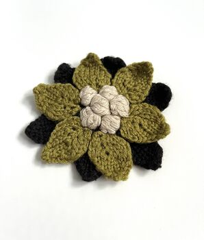 Crochet Cashmere Flower Corsage, 5 of 5