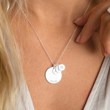 Family Disc Pendant Personalised Necklace, 2 of 10