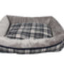 Large Square Tartan Print Dog Bed, thumbnail 2 of 8