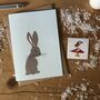 Winter Hare Christmas Card Or Multipack, thumbnail 4 of 4