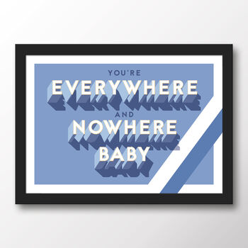 Sheffield Wednesday 'Everywhere And Nowhere Baby' Poster, 7 of 7