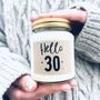 Hello Thirty 30th Birthday Scented Soy Candle, thumbnail 2 of 8