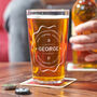 Personalised Birthday Name Stamp Pint Glass, thumbnail 1 of 5