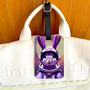 Purple Space Bunny Luggage Tag Personalised, thumbnail 1 of 2