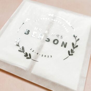 Foliage Happy Tears Wedding Tissue Packets, 2 of 3