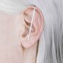 White Topaz Sterling Silver Minimalist Pin Ear Cuff, thumbnail 1 of 6