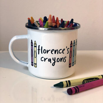Children's Personalised Crayon Enamel Pot, 5 of 5