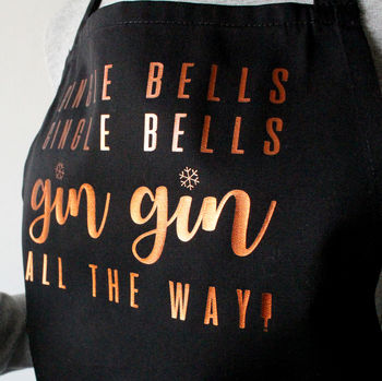 'Gin Gin All The Way' Gingle Bells Apron, 2 of 3