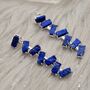 Lapis Lazuli Silver Earrings, thumbnail 2 of 5