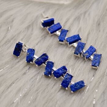 Lapis Lazuli Silver Earrings, 2 of 5