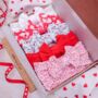 Red Heart Valentine Baby Headbands Bows, thumbnail 1 of 6