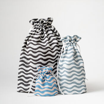 Set Of Three Reusable Luxury Fabric Gift Bags, 2 of 10