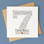 Personalised 7th Wedding Anniversary Card For Couple, thumbnail 1 of 5