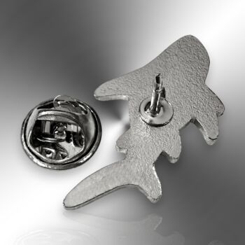 Small Shark Skeleton Hard Enamel Pin Badge, Fishing, Sealife And Marine Gifts, 6 of 8