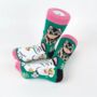 Novelty Fun Socks Size Five To Nine ~ Lucky Chinese Cat, thumbnail 2 of 6