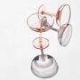 Set Of Two Pink And Gold Rim Champagne Coupes, thumbnail 3 of 7