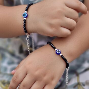 Baby Nazaria Evil Eye Black Beaded Bracelet/Anklet, 4 of 4