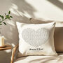 Personalised Heart Song Lyrics Cushion, thumbnail 2 of 6