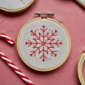 Christmas Snowflake Embroidery Kit, 4 of 7