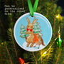 Personalised Christmas Bunny And Robin Decoration, thumbnail 1 of 3