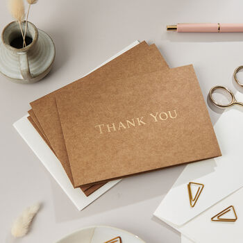 Gold Foiled Thank You Cards, 2 of 3