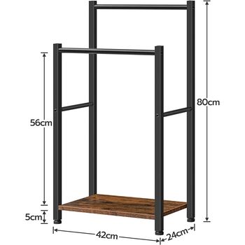 Towel Rail Freestanding Towel Rack Holder Drying Stand, 9 of 9