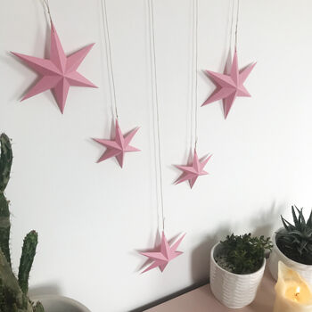 Paper Star Wall Hanging Diy Kit, 3 of 5