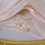 Monaco D’or Gold Pavé Baguette Infinity Curve Gift Stud Earrings, thumbnail 2 of 3