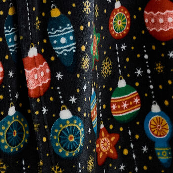 Christmas Baubles Super Soft Fleece Throw 140 X 180cm, 4 of 4