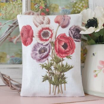 Anemone Flower Fabric Scented Gift Bag Decoration, 4 of 6