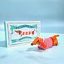 Personalised Mini Dachshund In Matchbox Bed, thumbnail 1 of 5