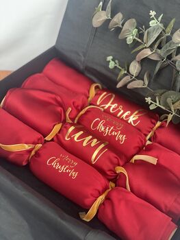 Personalised Reusable Red Christmas Crackers, 3 of 10