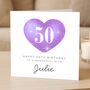 50th Birthday Card For Wonderful Wife, thumbnail 1 of 8